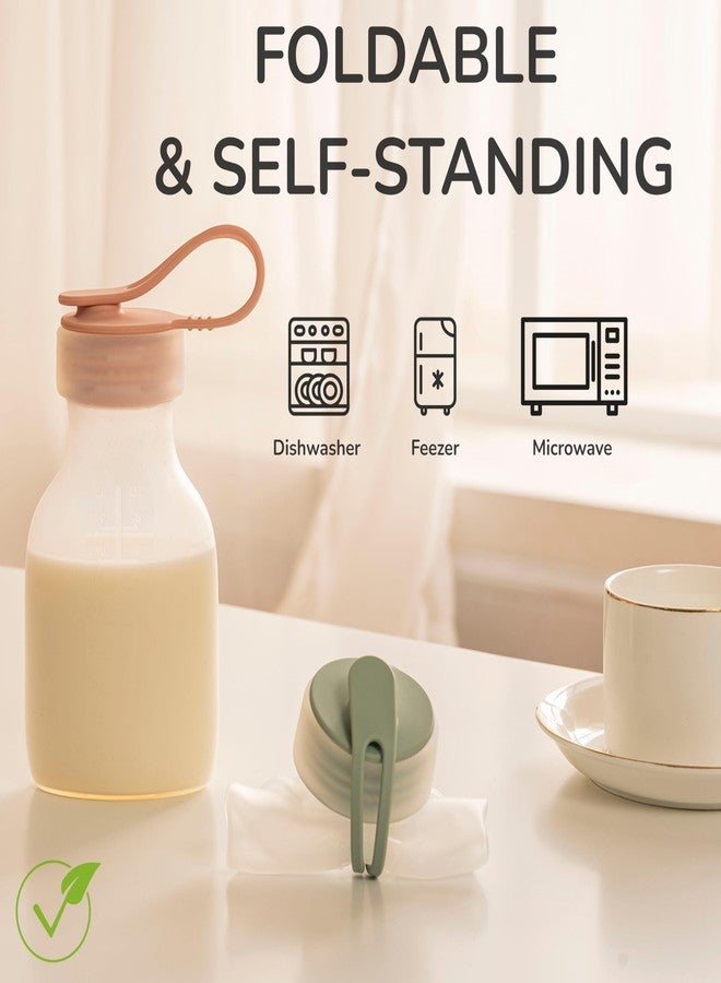 SelectShen™ Platinum Silicone Breastmilk & Baby Reusable Food Pouches 2-Pack 8 oz Leak-Proof Self-Standing Bags for Milk, Snacks & Puree | BPA-Free, Odor-Free, Eco-Friendly, No Plastic Content - Image 2